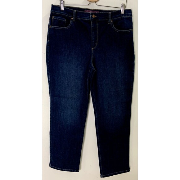 Gloria Vanderbilt Women's Amanda Tapered Leg High Rise Blue Jean 14 Short - Picture 4 of 5